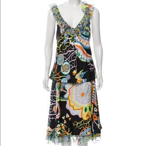 Christian LaCroix sz42 NWT floral tank & skirt set